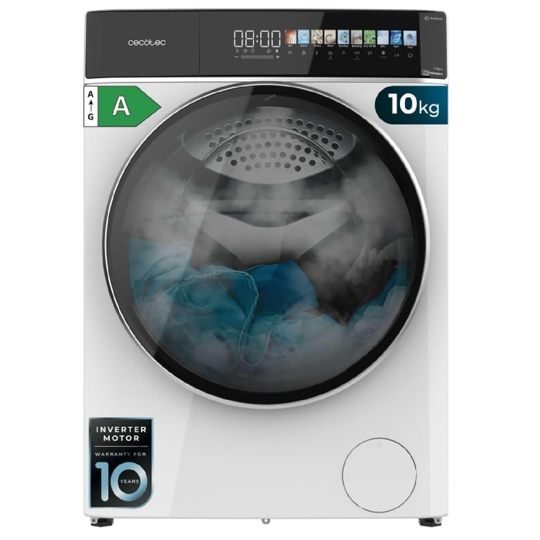 Lave-Linge Frontal Cecotec Bolero DressCode 10900 Autodose Inverter – 10 Kg, 1400 T/min, Écran FullColor
