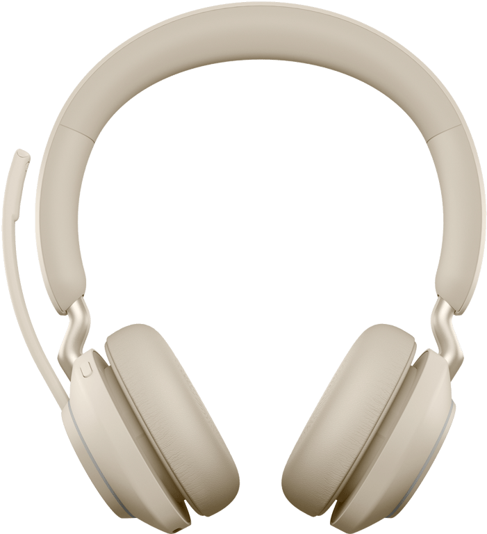Jabra Evolve2 65, UC Stereo Casque Sans fil Arceau Bureau/Centre d'appels USB Type-A Bluetooth Beige