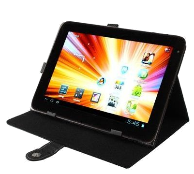 Housse de Protection Tablette Tactile 10.1 Pouces Universelle Support Cuir Noire Simili Cuir YONIS