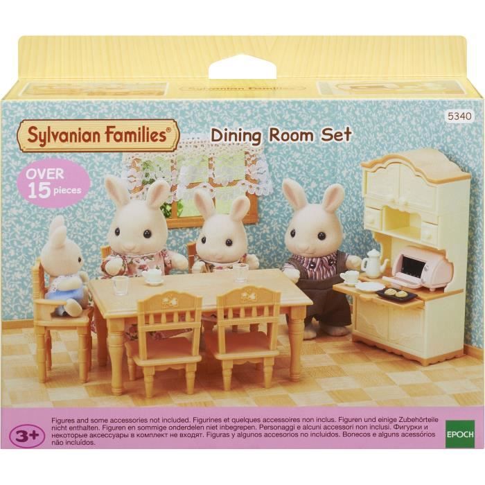 Figurines miniatures SYLVANIAN FAMILIES La salle à manger Set complet pour meubler une salle à manger