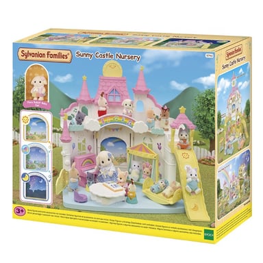 Crèche Ensoleillée Sylvanian Families avec Figurine Bébé Lapin Bélier et Accessoires