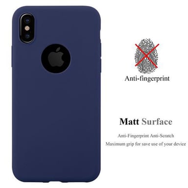 Coque pour Apple iPhone X / XS en CANDY BLEU FONCÉ Housse de protection Étui en silicone TPU flexible