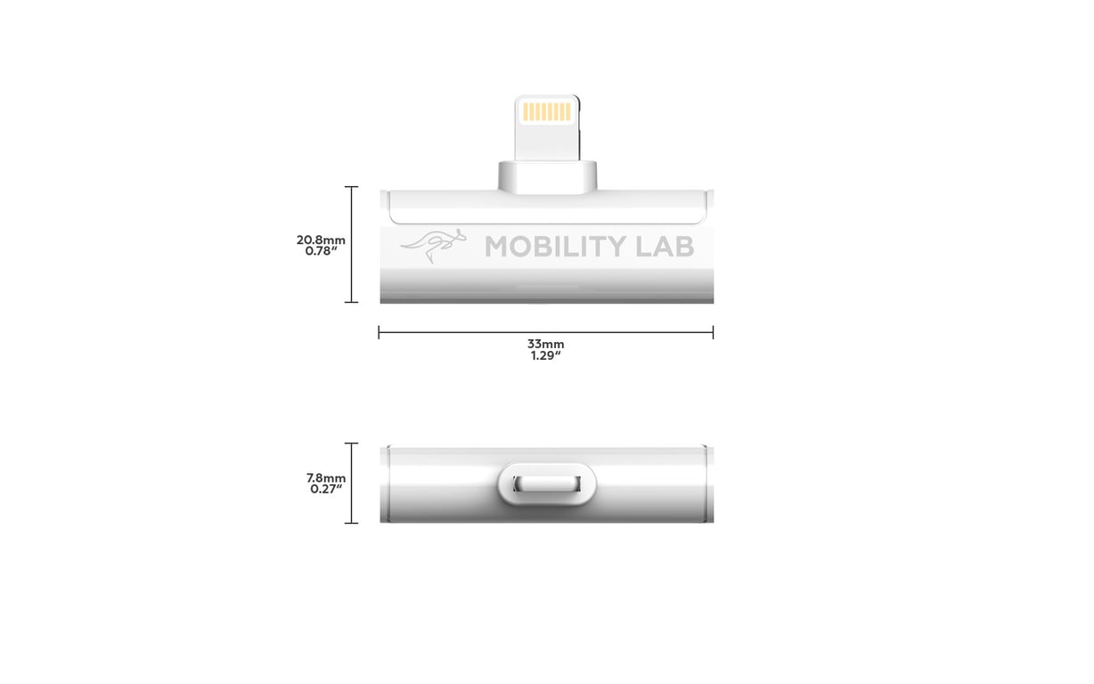 MOBILITY LAB - Adaptateur Double Lightning Splitter Musique et Charge Simultanées