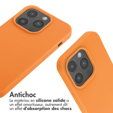 imoshion Coque en silicone avec cordon pour Apple iPhone 14 Pro - Orange