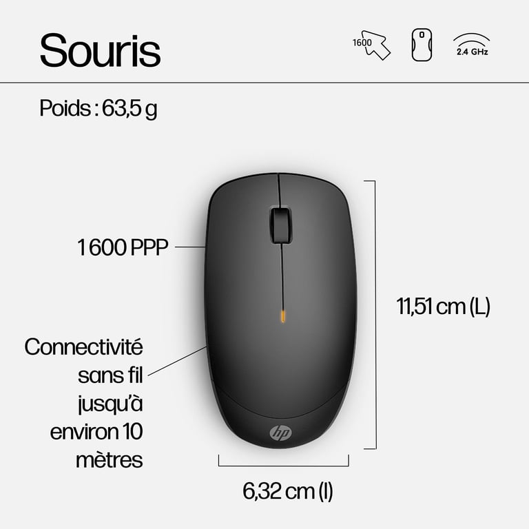 HP Ensemble clavier et souris sans fil 230 - Neuf