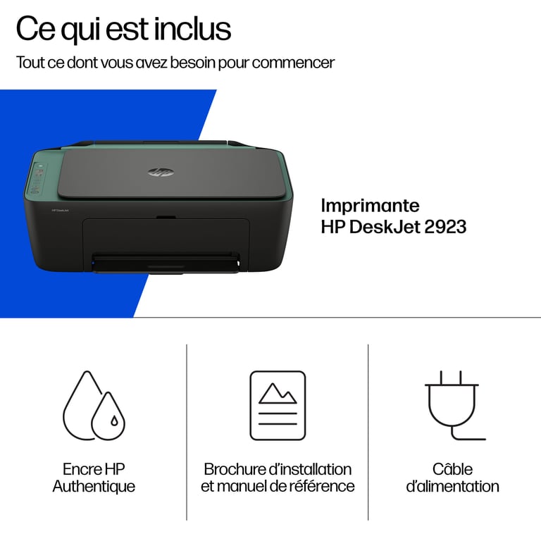 HP DeskJet 2923 Sans fil All in One Couleur Imprimante - vue 5