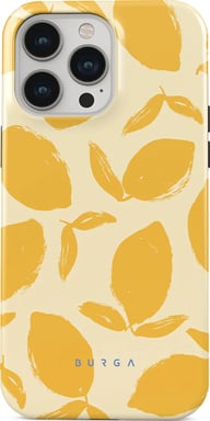 Burga Funda para iPhone 14 Pro Tough Shockproof modelo Lemon Tart Amarillo