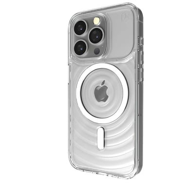 STM Funda para iPhone 15 Pro Max MagSafe con parte trasera ondulada y antiarañazos Transparente