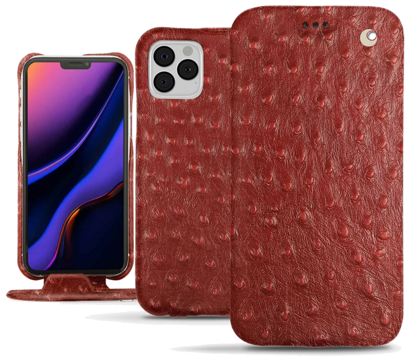 Housse cuir Apple iPhone 11 Pro - Rabat verticalRouge