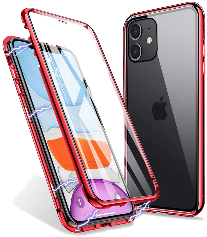 Coque Verre Trempe pour IPHONE 13 Magnetique Transparente Protection Integrale