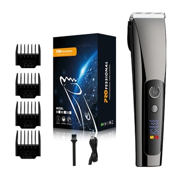 Tondeuse à Cheveux Électrique Silencieuse avec Écran LED - Coupe de Cheveux Facile à la Maison