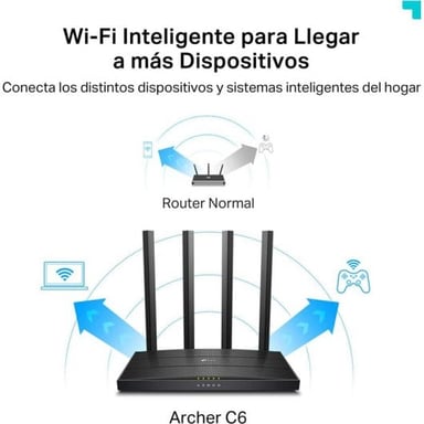 TP-Link Archer C6 routeur sans fil Fast Ethernet Bi-bande (2,4 GHz / 5 GHz) Blanc