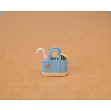 Figurine miniature - Maman Lapin neige et sa valise de weekend -