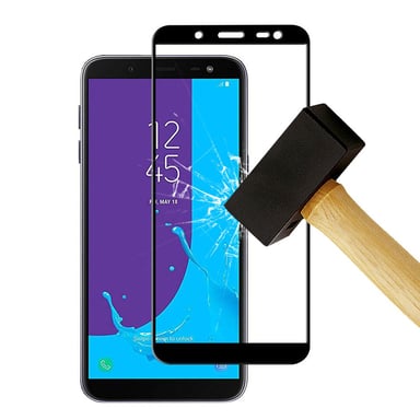 Film verre trempé 4D Noir compatible Samsung Galaxy J8 2018
