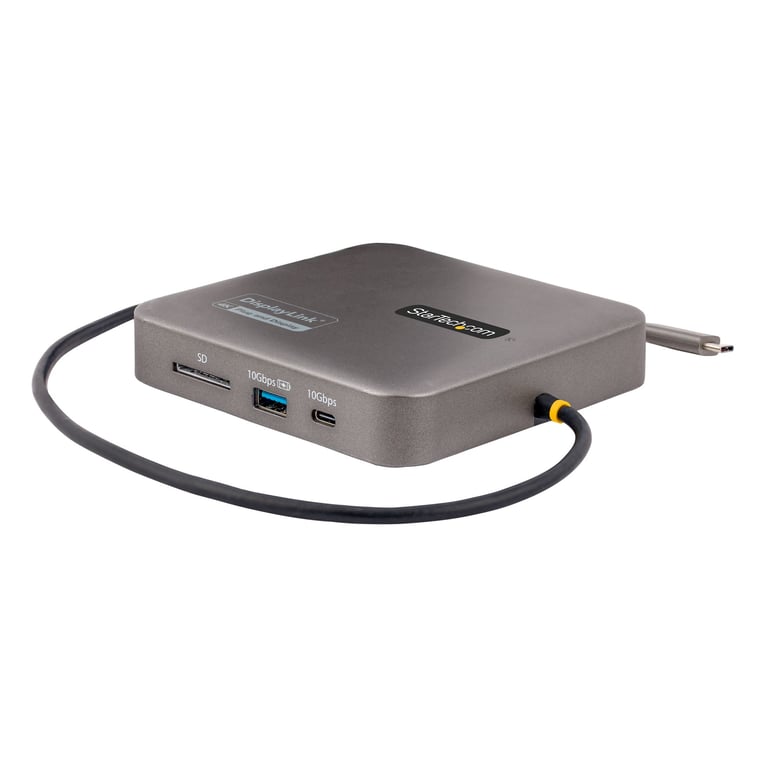 StarTech.com Adaptateur Multiport USB C Double HDMI Vidéo 4K 60Hz Hub USB AUSB C 10Gbps à 2 ports PD GbE SD Câble de 56cm DockStation d'Accueil de voyage Neuf