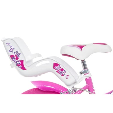 Vélo pour fille rose et blanc 14'' FLAPPY Dino Bikes