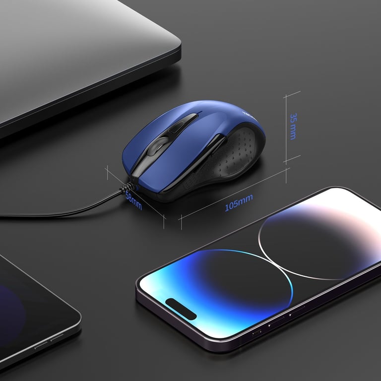 TECKNET UM013 Filaire Ergonomique 4 DPI durable anti dérapante Confortable Neuf - vue 2