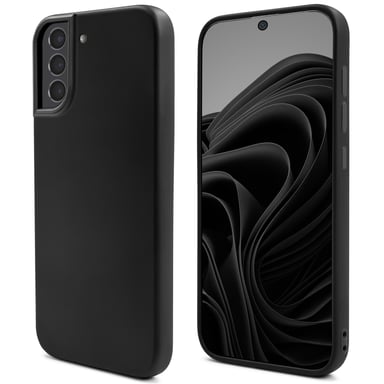 Mode de vie Moozy. Conçu pour Samsung S21 5G, Samsung S21 Case, Noir – Coque en silicone liquide avec finition mate et doublure en microfibre douce
