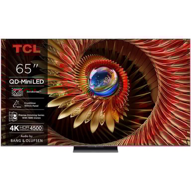 TV QD Mini LED Tcl 65C89K 164 cm 4K UHD 2025 Aluminium brossé