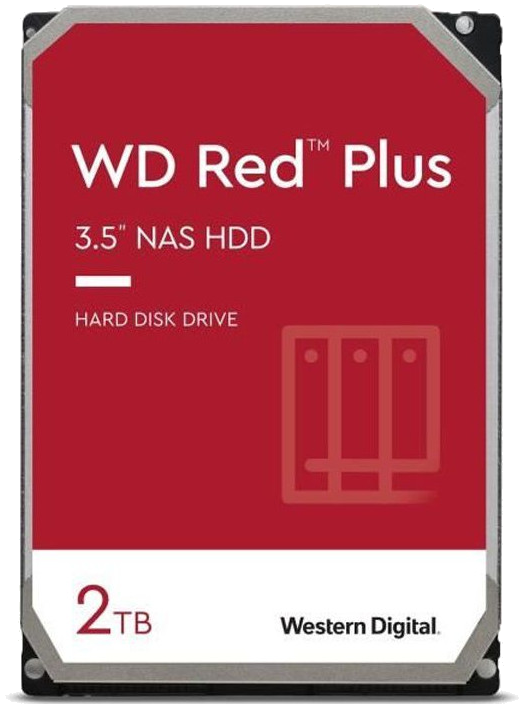 WD Red? Plus - Disque dur Interne NAS - 2To - 5400 tr/min - 3.5 (WD20EFZX)