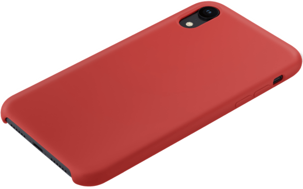 Coque en Gel de Silicone Doux pour Apple iPhone XR, Rouge Ardent