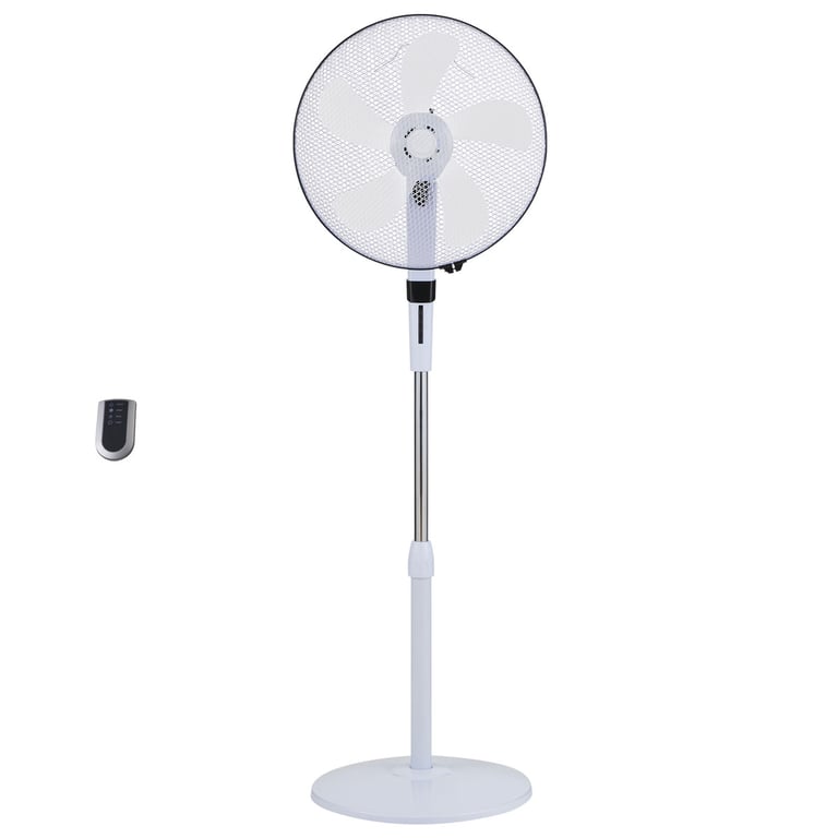 Fanelite Ventilateur sur pied FANDECO1 Hélice 40 cm 3 vitesses Minuterie Télécommande Oscillant ou fixe Silencieux Neuf