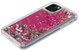 Custodia Karl Lagerfeld Bling Bling con charms fluttuanti per Apple iPhone 11 Pro Max, rosa
