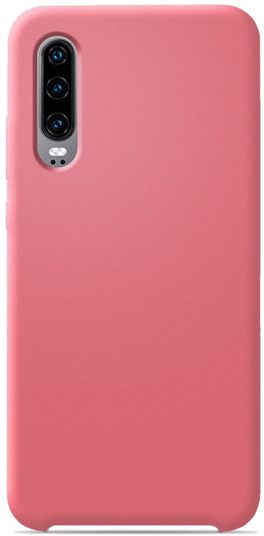 Coque silicone unie compatible Soft Touch Saumon Huawei P30
