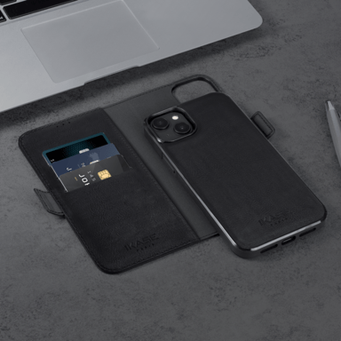 Etui & Coque robuste magnétique 2-en-1 pour Apple iPhone 14 Plus, Noir Onyx