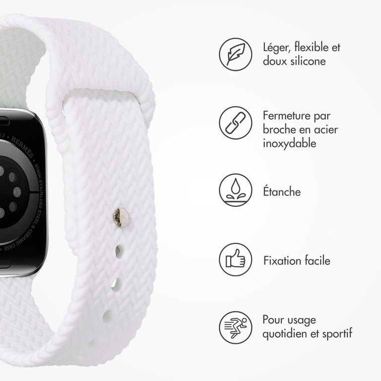 Bracelet Apple Watch 42mm Silicone tressé - vue 9