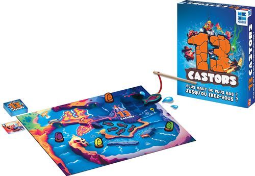 Jeu de société - MEGABLEU - 13 Castors - Course de castors avec prédictions et bonus - Neuf