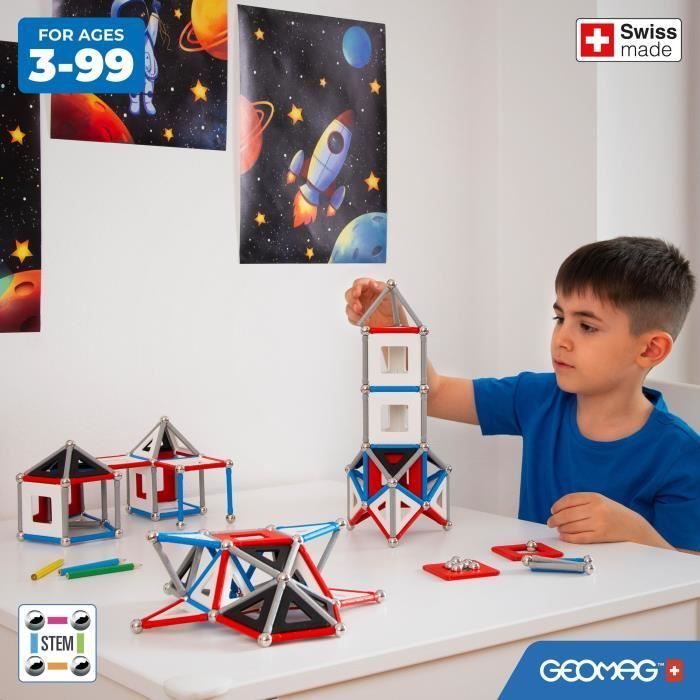 Jeu de construction magnétique GEOMAG Classic Panels Navette NASA 70 pièces Magnétique Dès - vue 4