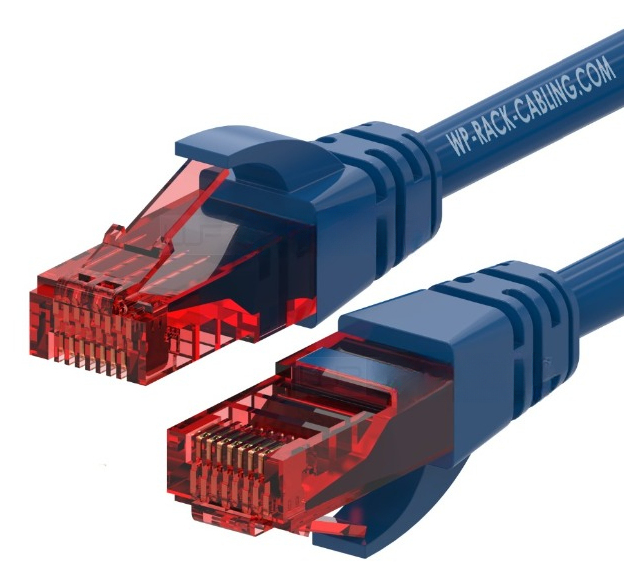 WP WPC-PAT-6U002B câble de réseau Bleu, Rouge 0,2 m Cat6 U/UTP (UTP)
