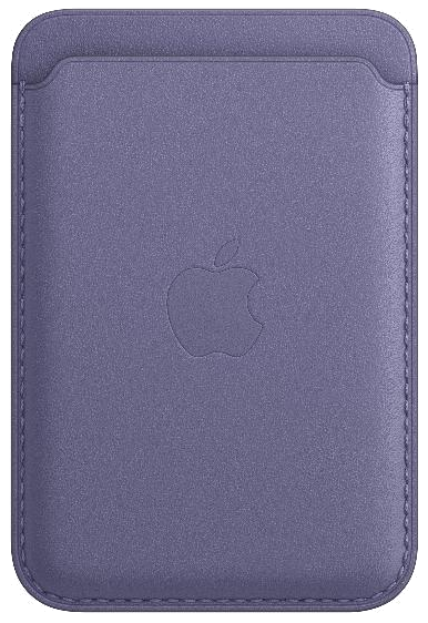 Porte-cartes en cuir avec MagSafe pour iPhone - Glycine