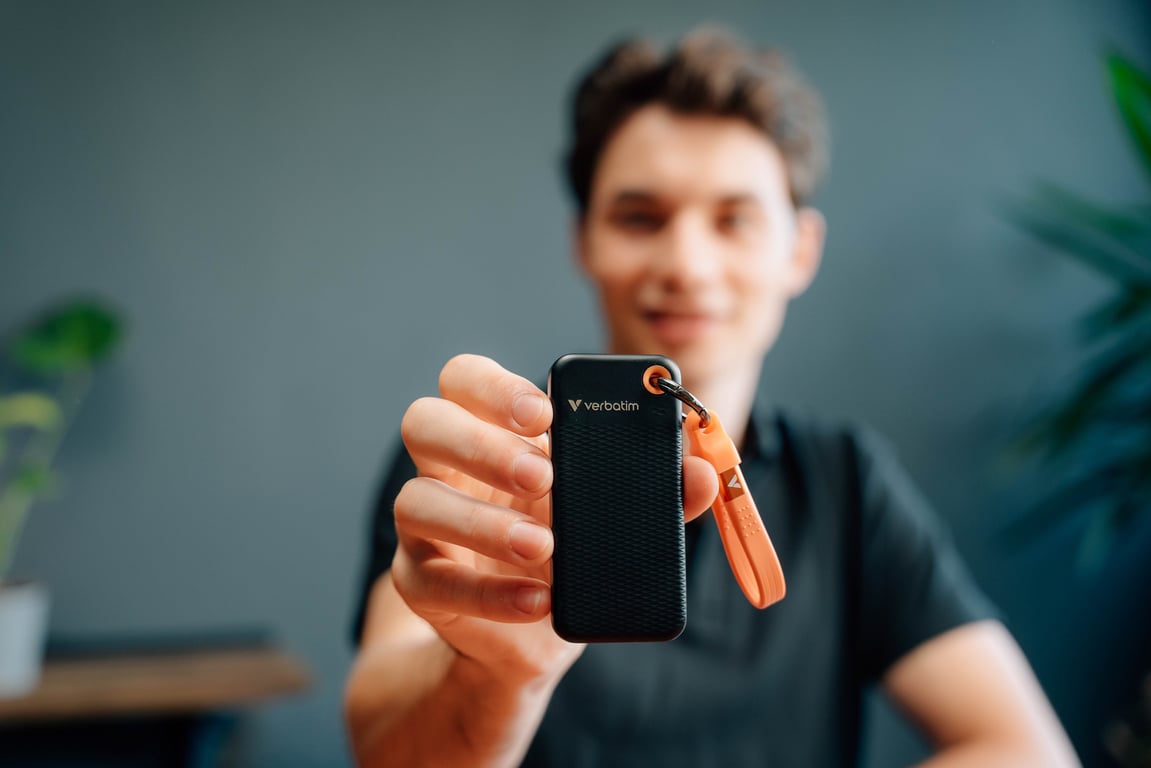 Verbatim Pocket SSD 1 To USB Type-C 3.2 Gen 2 (3.1 Gen 2) Noir, Orange - Neuf