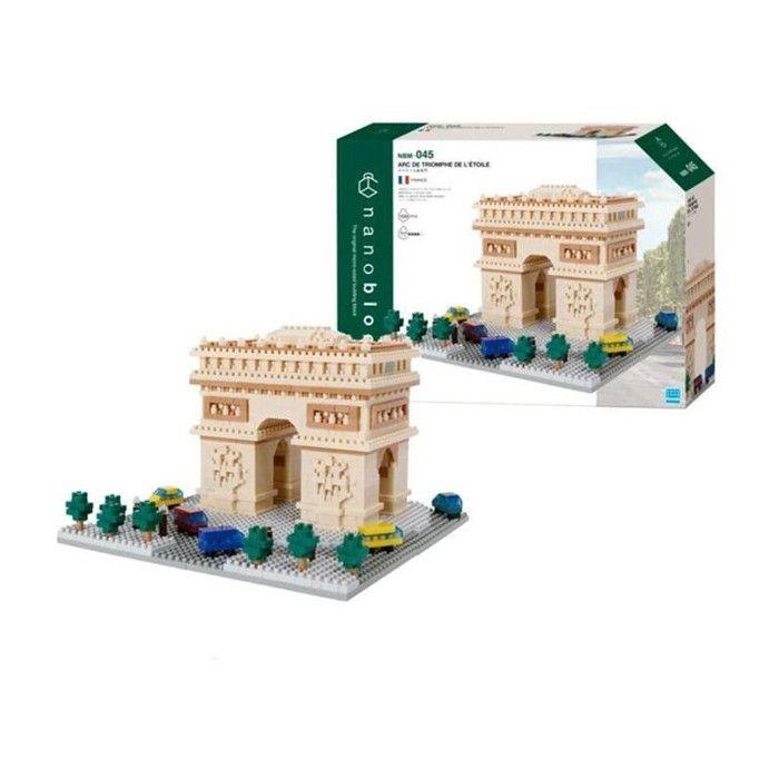 Mini figurine en briques BANDAI NANOBLOCK Arc de Triomphe Deluxe 1560 pcs - vue 5