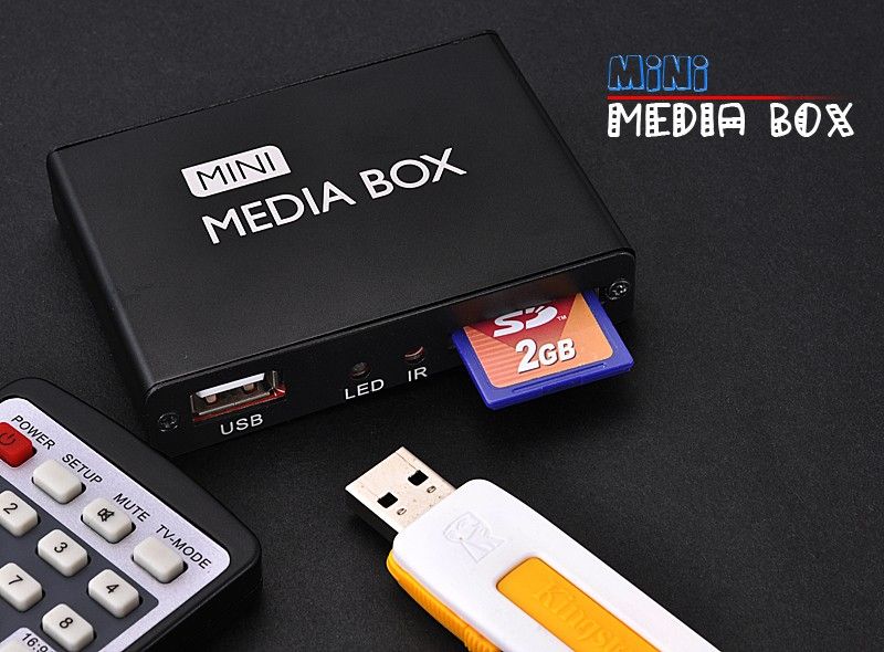 Boitier Passerelle Multimédia Miniature 1080P HDMI USB Lecteur Carte SD Dd Noire YONIS