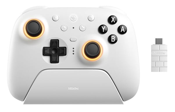8Bitdo Ultimate 2 Bluetooth Blanco Bluetooth/RF/USB Mando de juego Analógico/Digital Nintendo Switch, Nintendo Switch 2, PC