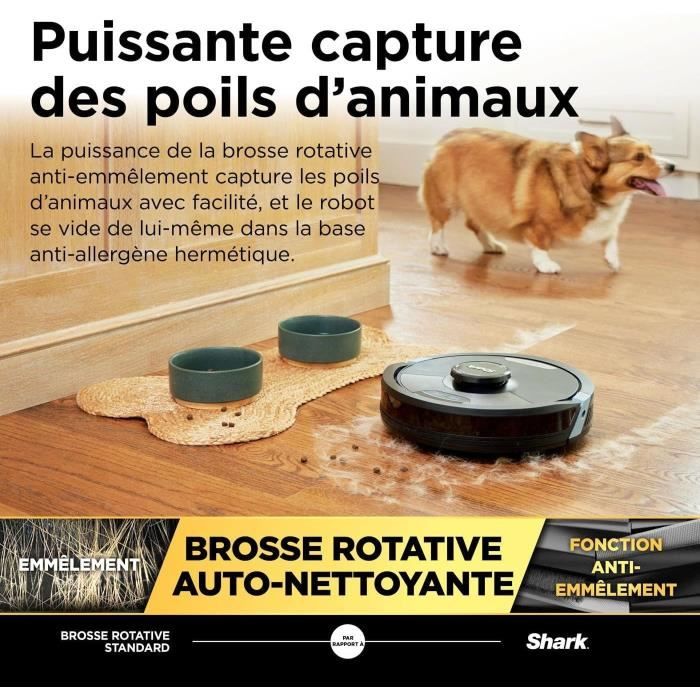 Shark Matrix Plus RV2620WAEU - Robot Aspirateur et Laveur auto-vidant 2-en-1 - Nettoie les coins et les angles - Couverture optimale - Neuf