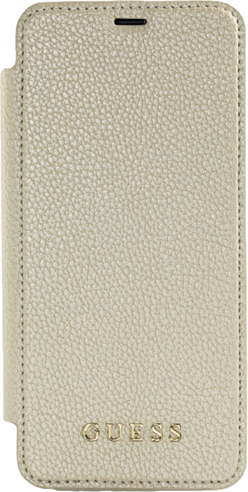 Guess Iridescent Coque clapet avec transparent arrière pour Samsung Galaxy S8+, Dorée