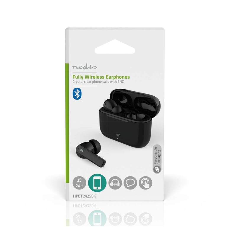 Écouteurs Sans Fil Bluetooth Intra Auriculaire ENC Modèle HPBT2425BK Neuf - vue 3