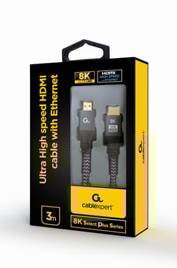 Gembird CCB-HDMI8K-3M câble HDMI HDMI Type A (Standard) Gris