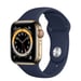 Apple Watch Series 6 OLED 40 mm Numérique 324 x 394 pixels Écran tactile 4G Or Wifi GPS (satellite), bleu