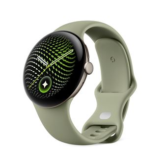 Pixel Watch 5 45 mm Bluetooth Doré avec bracelet sport caoutchouc - vue 3