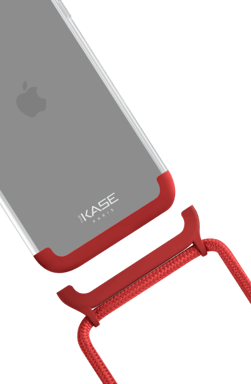Bandouliére détachable et support 2-en-1 pour Apple iPhone 12/12 Pro, Rouge Ardent