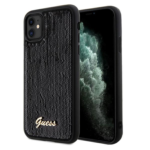 Guess Glitter Script Metal - Coque pour iPhone 11