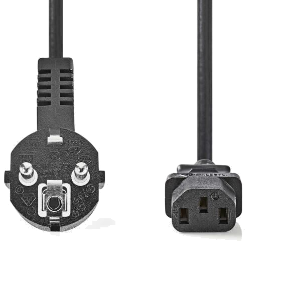 NEDIS Power Cable - Schuko Male Angled - IEC-320-C13 - 10 m - Noir