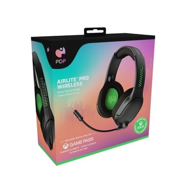 Auriculares inalámbricos PDP AIRLITE Pro: Negro Para Xbox Series X|S, Xbox One y PC con Windows 10/11