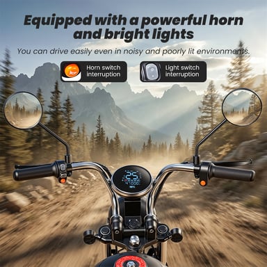 Moto électrique iScooter Y18 48V 20Ah, pneus tout-terrain 15'', écran LCD, déverrouillage NFC, autonomie 90 km