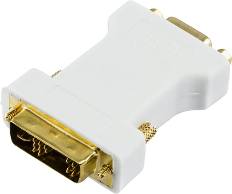 Deltaco DVI-4A adattatore per inversione del genere dei cavi VGA Bianco (DELTACO DVI-4A - VGA-adapter)